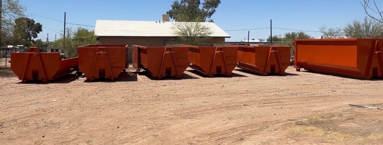 Dump Now roll-off dumpster fleet — Valley Wide dumpster rental in Arizona